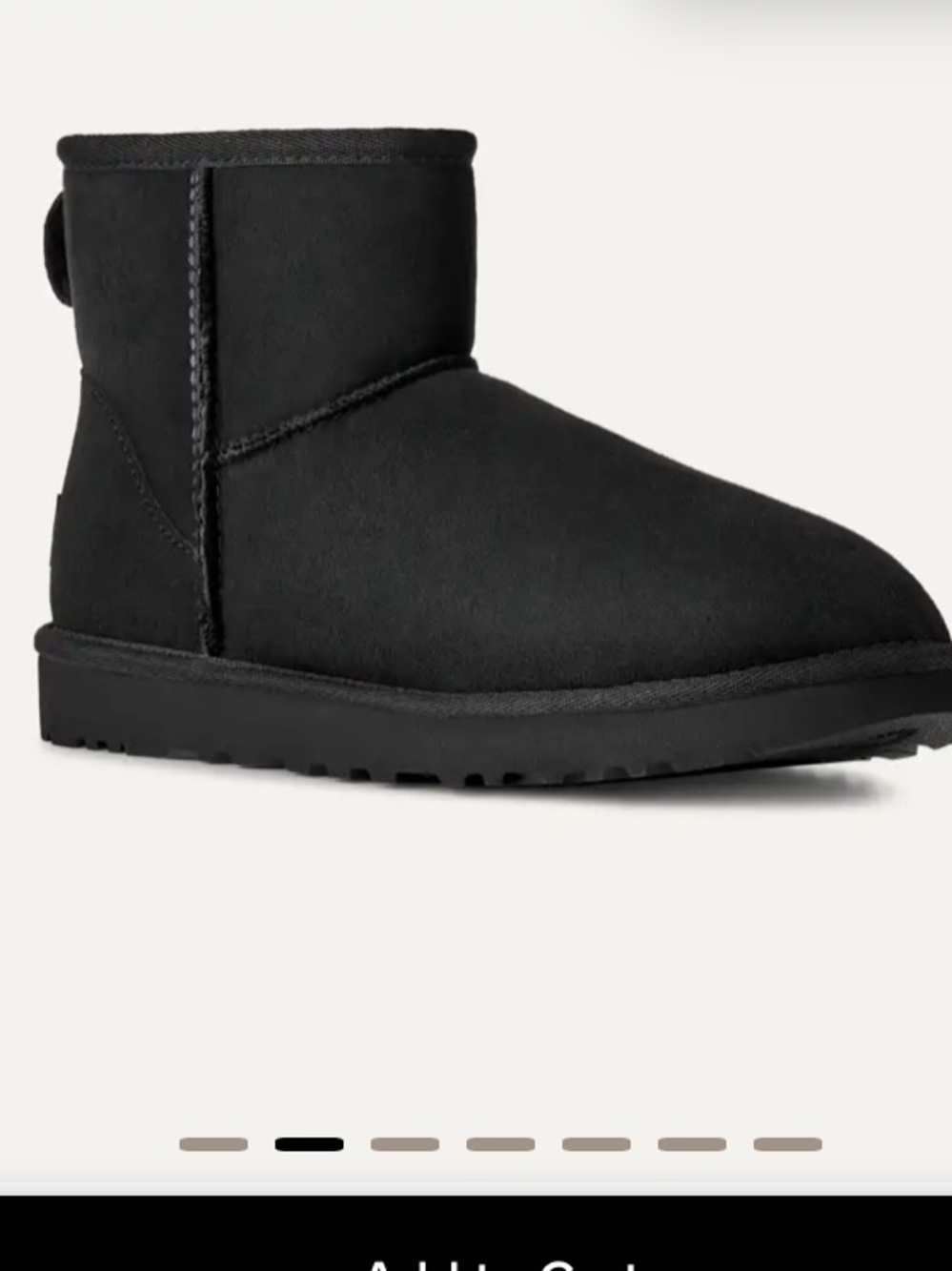 Ugg classic mini ll short Black Suede Boot NEW Womens size 9 - Picture 1 of 8